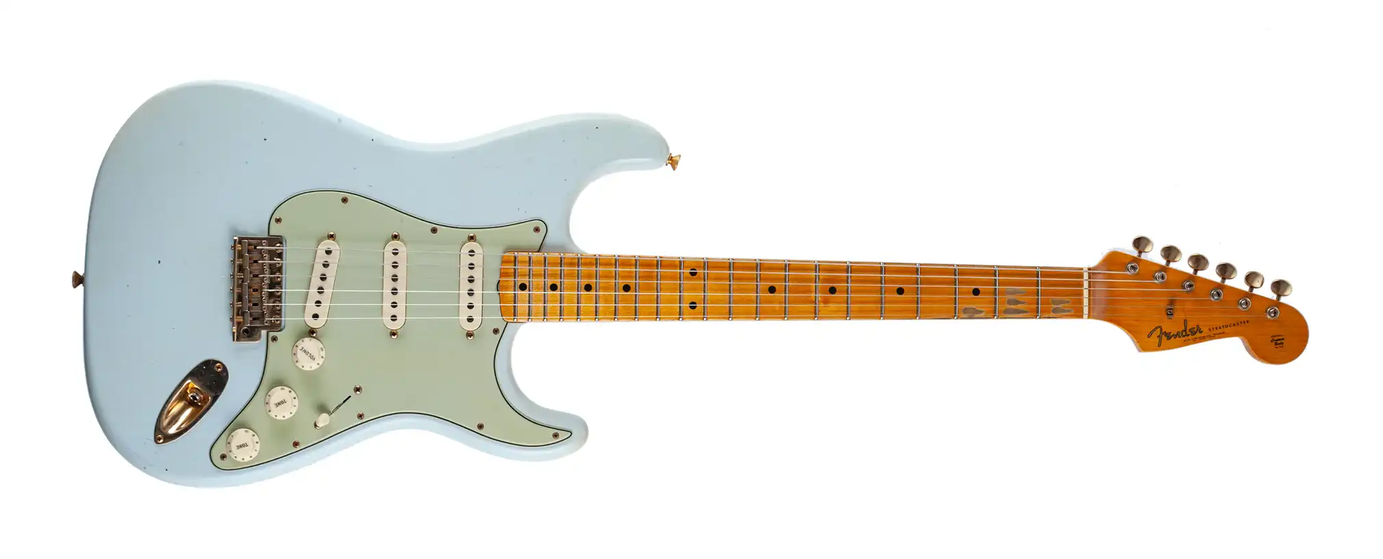 Fender Limited Edition 62 Bone Tone Stratocaster® Journeyman Relic® Maple Fingerboard Super Faded Aged Sonic Blue